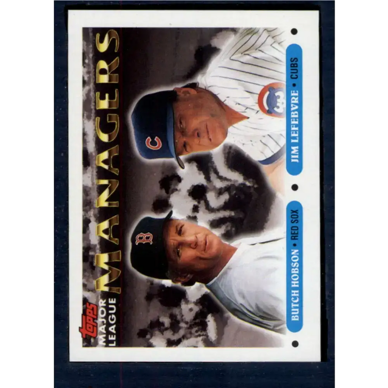 1993 Topps #502 Butch Hobson/Jim Lefebvre NM-MT Boston Red Sox/Chicago Cubs Baseball Card - Baseball Card Single