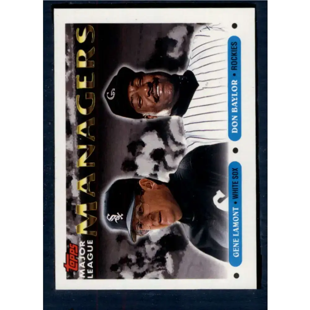 1993 Topps #504 Gene Lamont/Don Baylor NM-MT Chicago White Sox/Colorado Rockies Baseball Card - Baseball Card Single