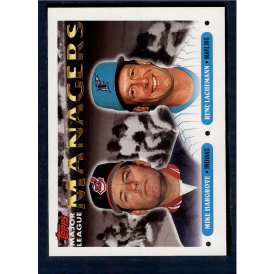 1993 Topps #505 Mike Hargrove/Rene Lachemann NM-MT Cleveland Indians/Florida Marlins Baseball Card - Baseball Card