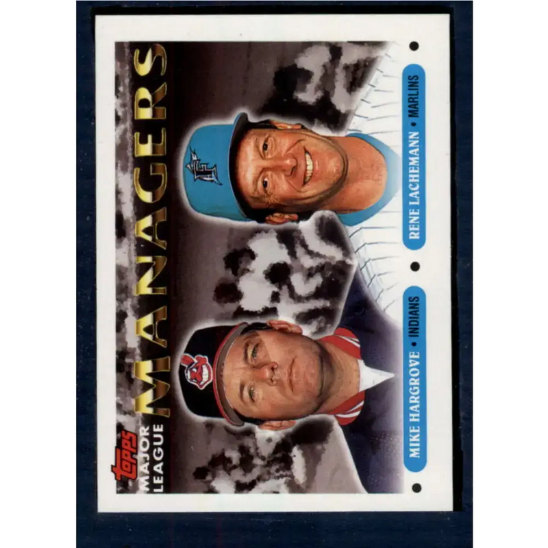 1993 Topps #505 Mike Hargrove/Rene Lachemann NM-MT Cleveland Indians/Florida Marlins Baseball Card - Baseball Card