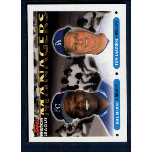 1993 Topps #507 Hal McRae/Tommy Lasorda NM-MT Kansas City Royals/Los Angeles Dodgers Baseball Card - Baseball Card