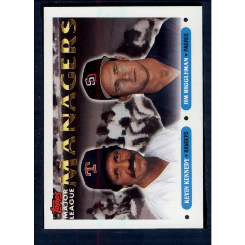 1993 Topps #513 Kevin Kennedy/Jim Riggleman NM-MT Texas Rangers/San Diego Padres Baseball Card - Baseball Card Single