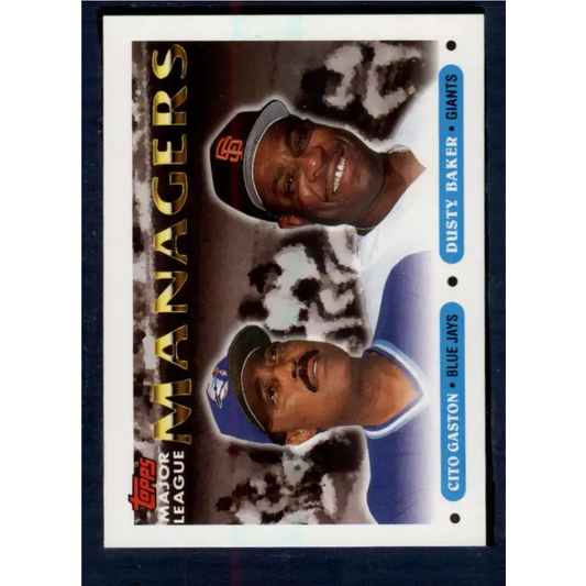 1993 Topps #514 Cito Gaston/Dusty Baker NM-MT Toronto Blue Jays/San Francisco Giants Baseball Card - Baseball Card