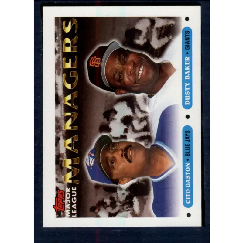 1993 Topps #514 Cito Gaston/Dusty Baker NM-MT Toronto Blue Jays/San Francisco Giants Baseball Card