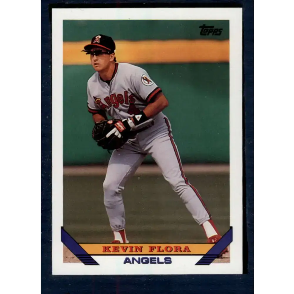 1993 Topps #521 Kevin Flora NM-MT California Angels Baseball Card - Baseball Card Single