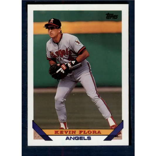 1993 Topps #521 Kevin Flora NM-MT California Angels Baseball Card - Baseball Card Single