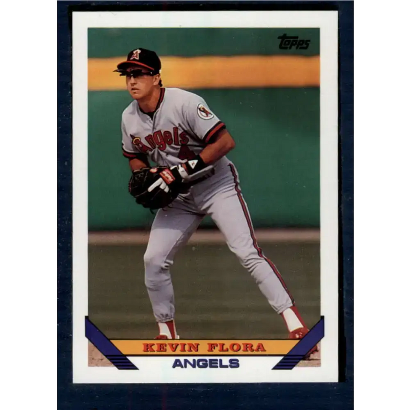 1993 Topps #521 Kevin Flora NM-MT California Angels Baseball Card - Baseball Card Single