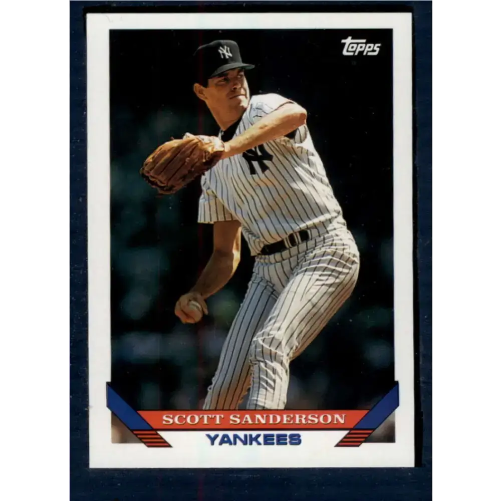 1993 Topps #525 Scott Sanderson NM-MT New York Yankees Baseball Card - Baseball Card Single