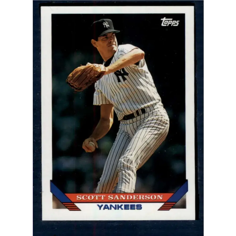 1993 Topps #525 Scott Sanderson NM-MT New York Yankees Baseball Card - Baseball Card Single