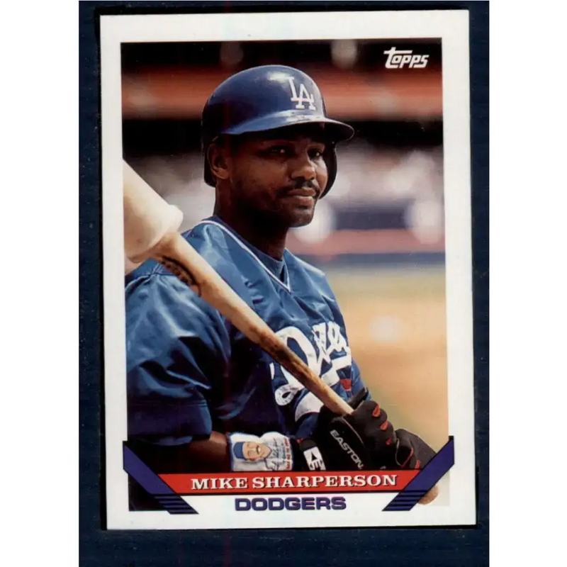 1993 Topps #526 Mike Sharperson NM-MT Los Angeles Dodgers Baseball Card - Baseball Card Single