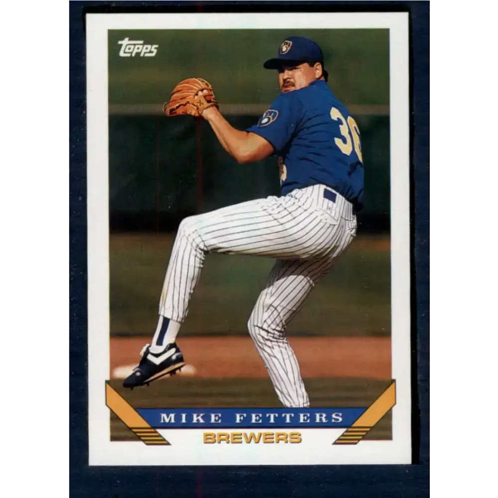 1993 Topps #527 Mike Fetters NM-MT Milwaukee Brewers Baseball Card - Baseball Card Single
