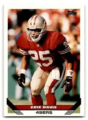 1993 Topps #535 Eric Davis trading card featuring the baseball star in action