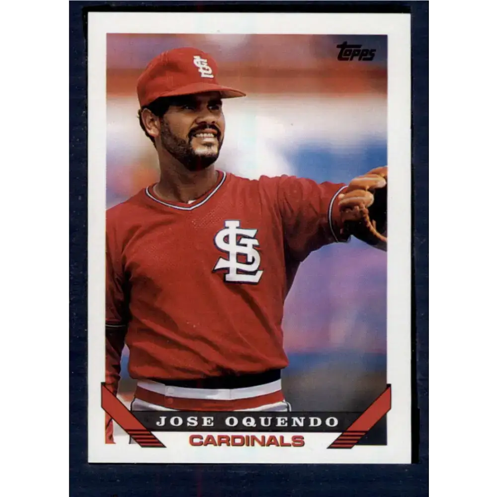 1993 Topps #535 Jose Oquendo NM-MT St. Louis Cardinals Baseball Card - Baseball Card Single