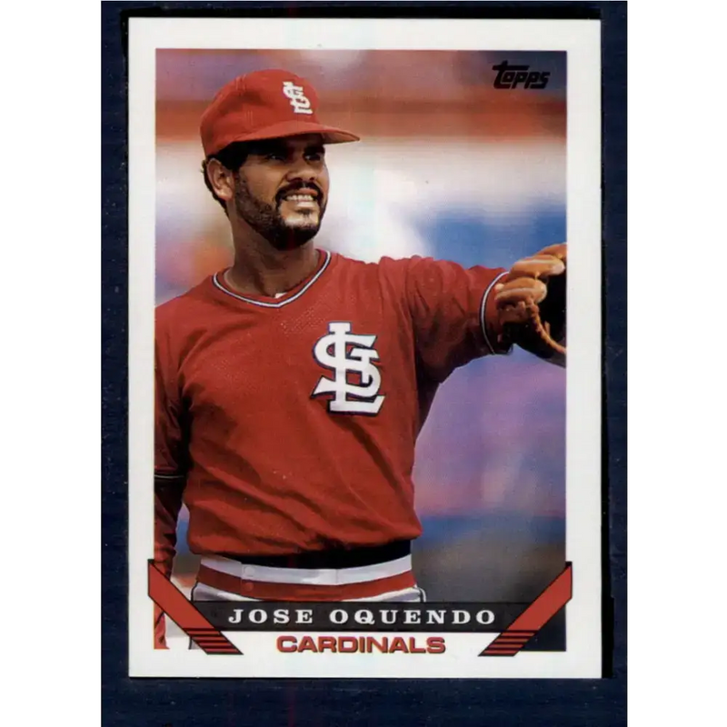 1993 Topps #535 Jose Oquendo NM-MT St. Louis Cardinals Baseball Card - Baseball Card Single