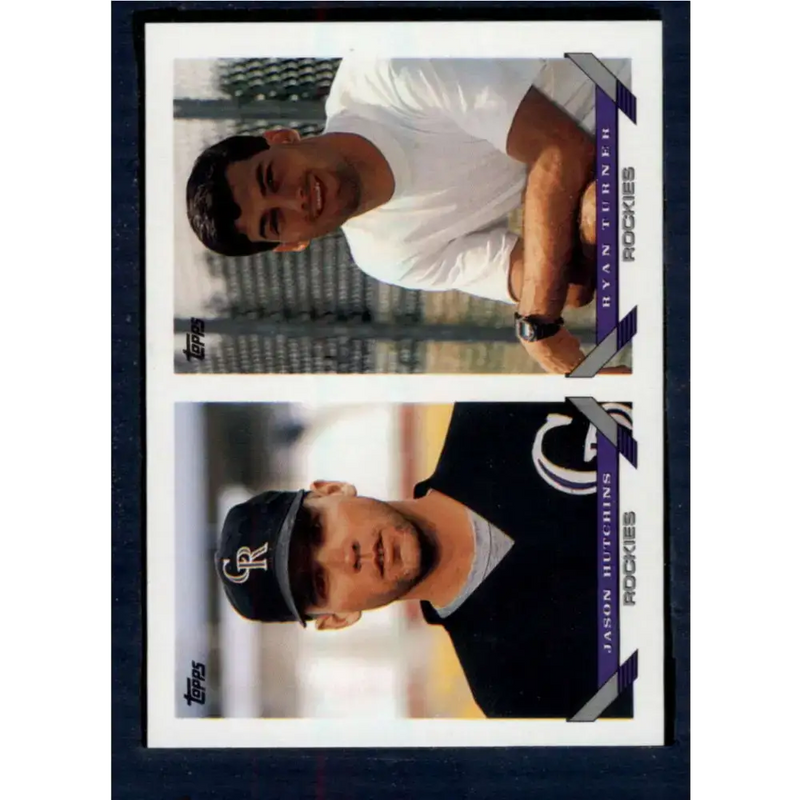 1993 Topps #537 Jason Hutchins/Ryan Turner NM-MT RC Rookie Colorado Rockies Baseball Card - Baseball Card Single