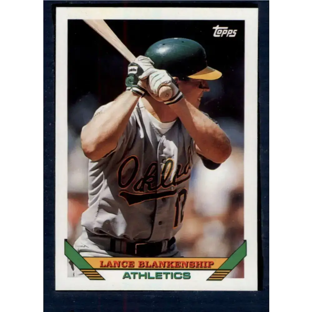 1993 Topps #548 Lance Blankenship NM-MT Oakland Athletics Baseball Card - Baseball Card Single