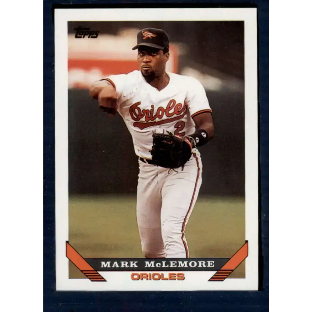 1993 Topps #55 Mark McLemore NM-MT Baltimore Orioles Baseball Card - Baseball Card Single