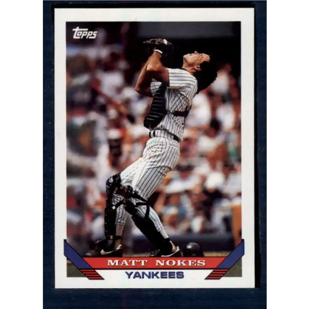 1993 Topps #561 Matt Nokes NM-MT New York Yankees Baseball Card - Baseball Card Single