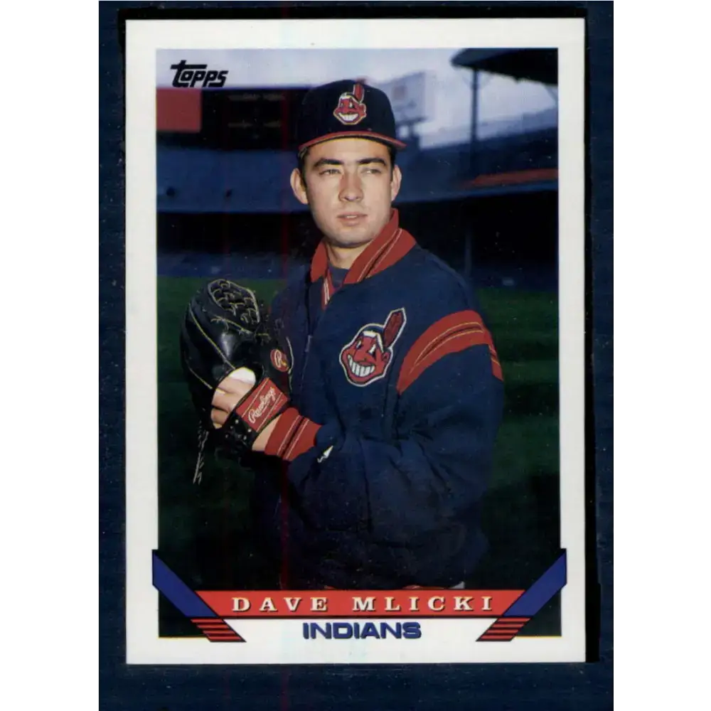 1993 Topps #571 Dave Mlicki NM-MT Cleveland Indians Baseball Card - Baseball Card Single