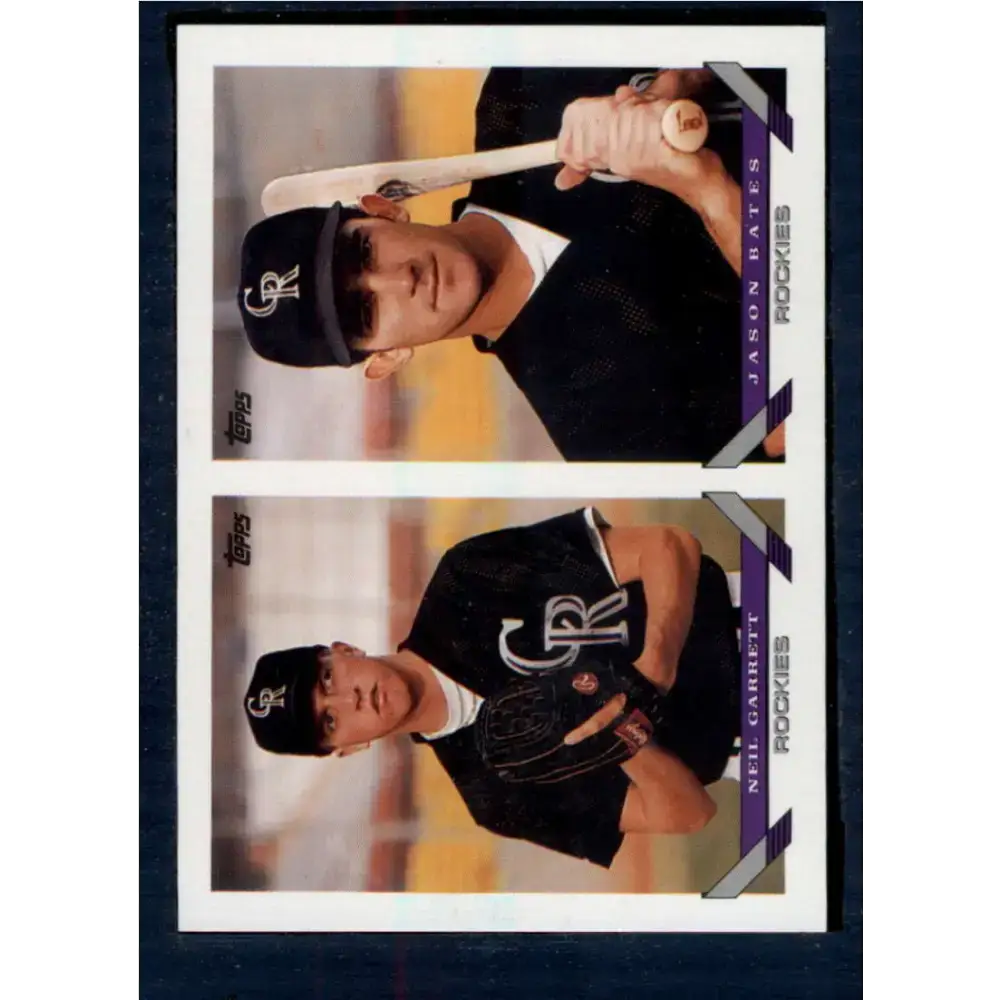 1993 Topps #579 Neil Garret/Jason Bates NM-MT RC Rookie Colorado Rockies Baseball Card - Baseball Card Single