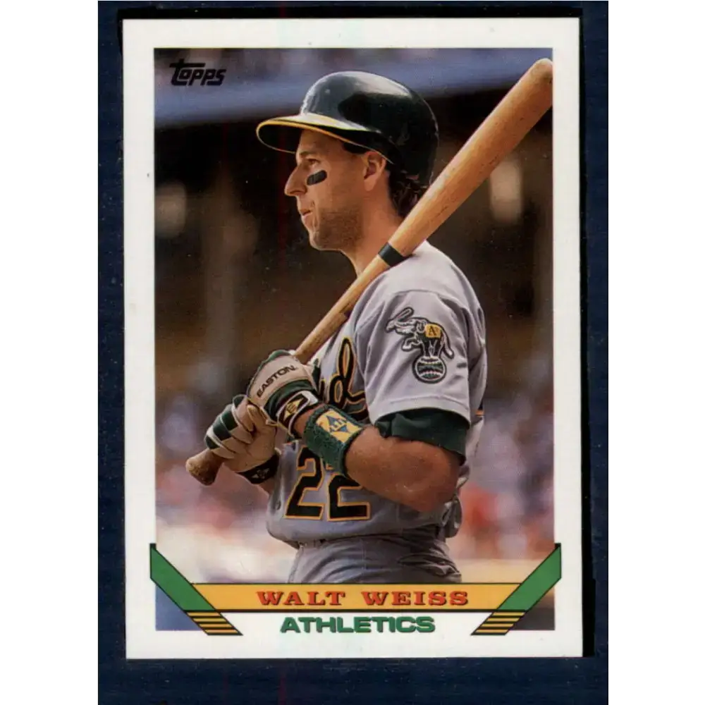 1993 Topps #580 Walt Weiss NM-MT Oakland Athletics Baseball Card - Baseball Card Single