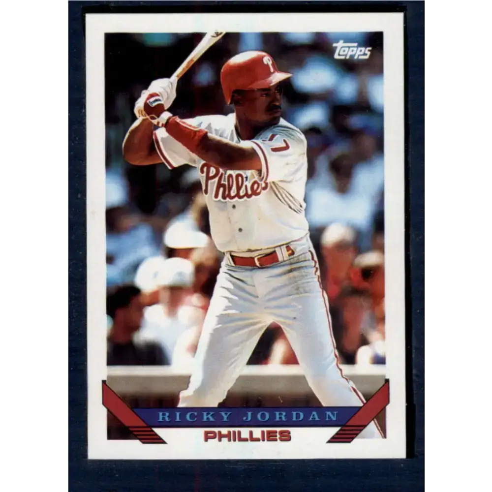 1993 Topps #585 Ricky Jordan NM-MT Philadelphia Phillies Baseball Card - Baseball Card Single