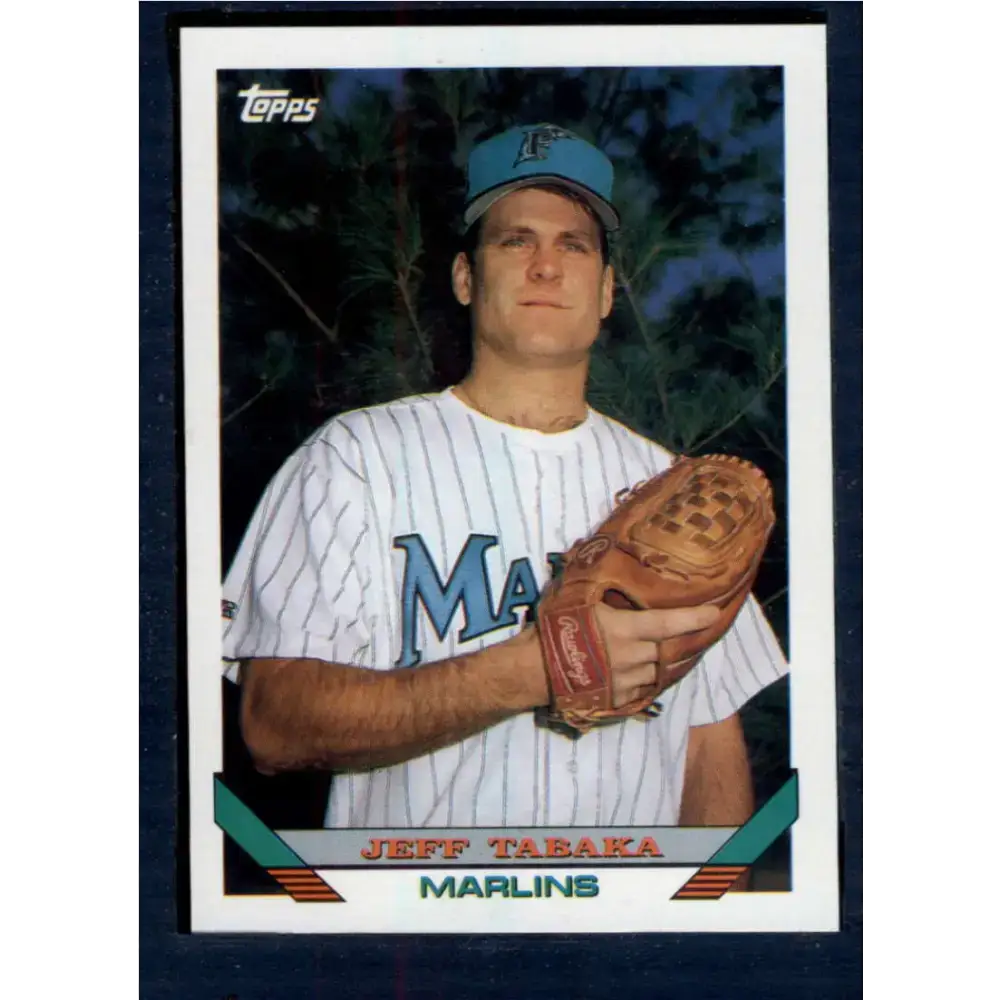 1993 Topps #586 Jeff Tabaka NM-MT RC Rookie Florida Marlins Baseball Card - Baseball Card Single