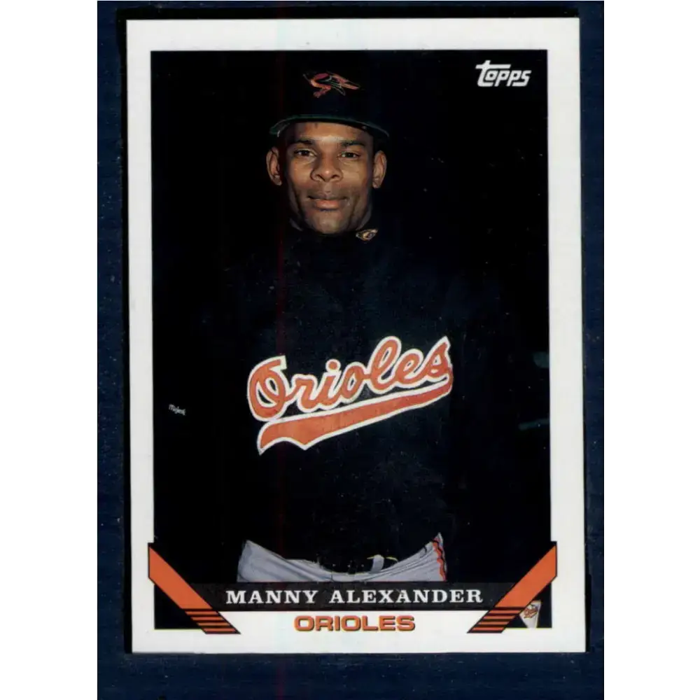 1993 Topps #587 Manny Alexander NM-MT Baltimore Orioles Baseball Card - Baseball Card Single