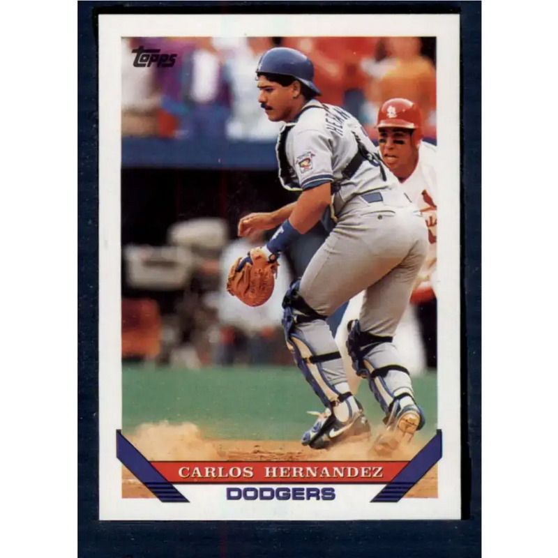 1993 Topps #589 Carlos Hernandez NM-MT Los Angeles Dodgers Baseball Card - Baseball Card Single