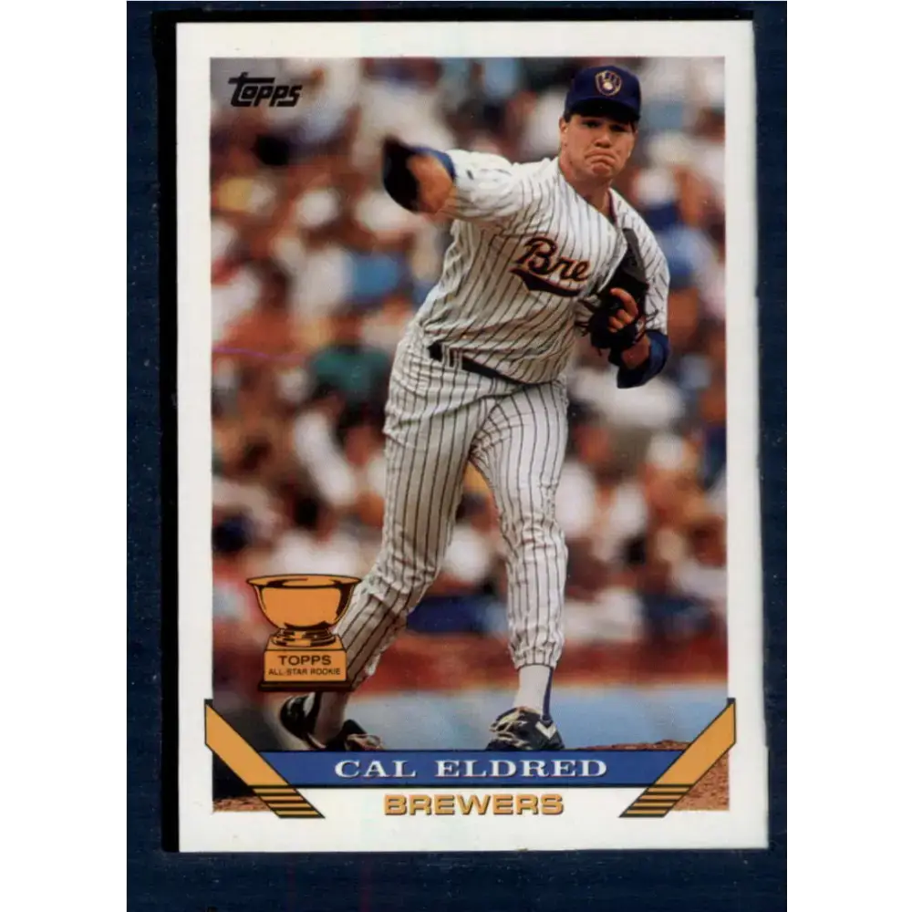 1993 Topps #590 Cal Eldred NM-MT Milwaukee Brewers Baseball Card - Baseball Card Single
