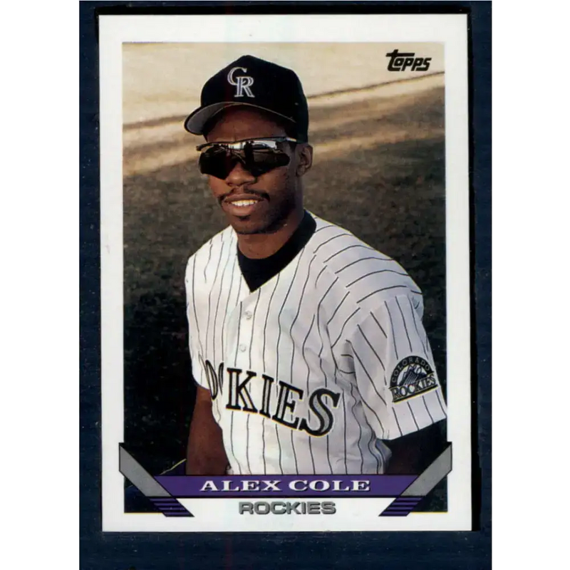 1993 Topps #591 Alex Cole NM-MT Colorado Rockies Baseball Card - Baseball Card Single