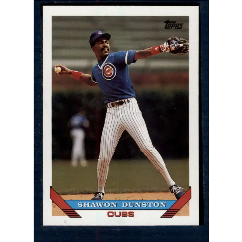 1993 Topps #595 Shawon Dunston NM-MT Chicago Cubs Baseball Card - Baseball Card Single