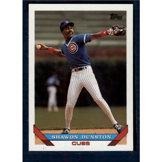 1993 Topps #595 Shawon Dunston NM-MT Chicago Cubs Baseball Card
