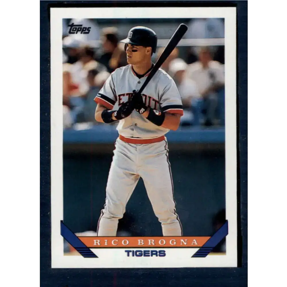 1993 Topps #598 Rico Brogna NM-MT Detroit Tigers Baseball Card - Baseball Card Single