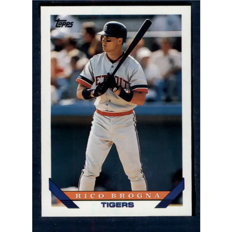 1993 Topps #598 Rico Brogna NM-MT Detroit Tigers Baseball Card - Baseball Card Single