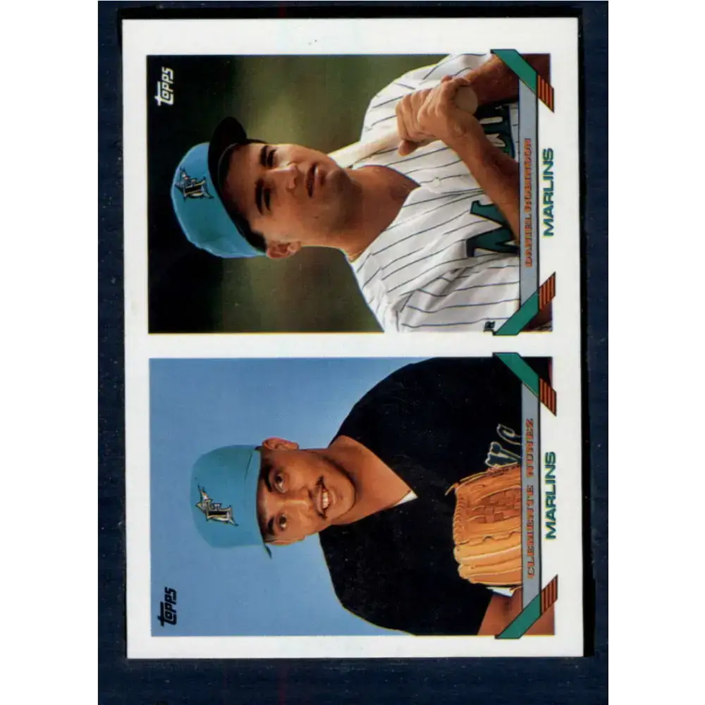 1993 Topps #599 Clemente Nunez/Daniel Robinson NM-MT RC Rookie Florida Marlins Baseball Card - Baseball Card Single