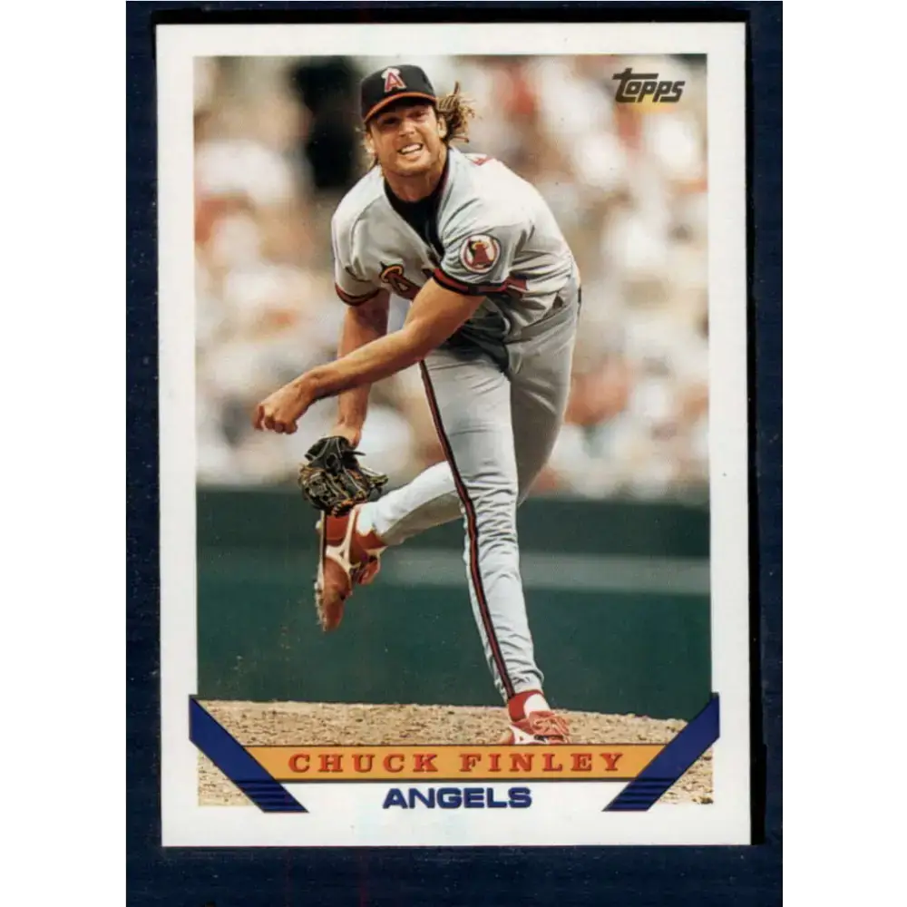 1993 Topps #605 Chuck Finley NM-MT California Angels Baseball Card - Baseball Card Single