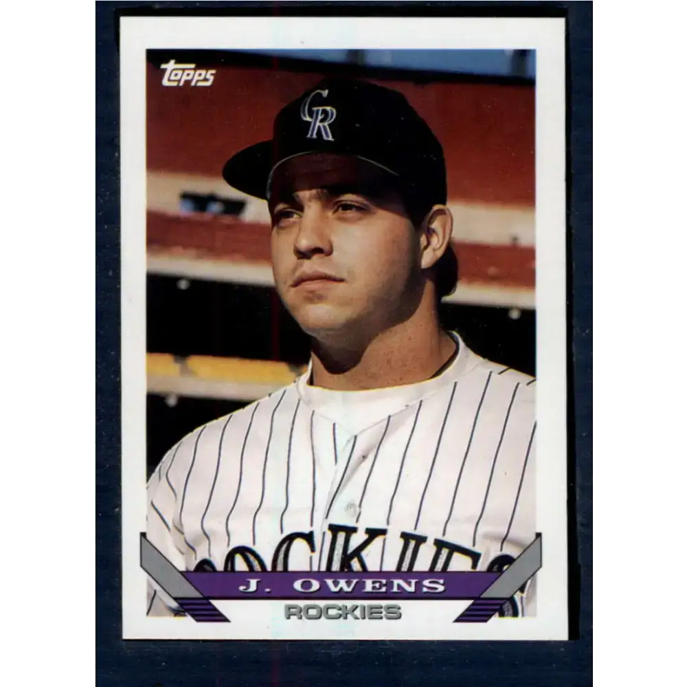 1993 Topps #606 Jayhawk Owens NM-MT RC Rookie Colorado Rockies Baseball Card - Baseball Card Single
