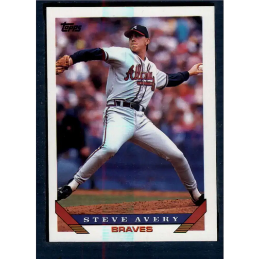1993 Topps #615 Steve Avery NM-MT Atlanta Braves Baseball Card