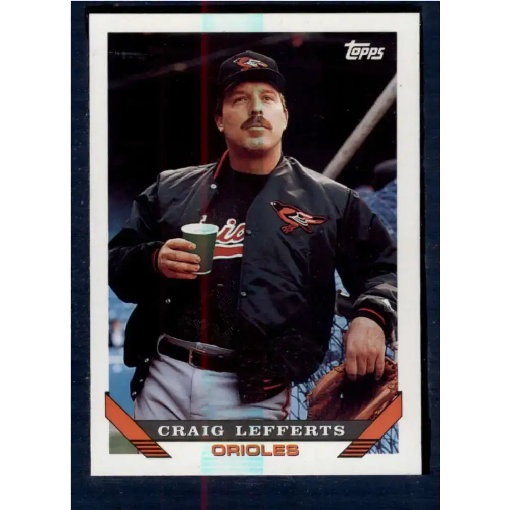 1993 Topps #617 Craig Lefferts NM-MT Baltimore Orioles Baseball Card - Baseball Card Single