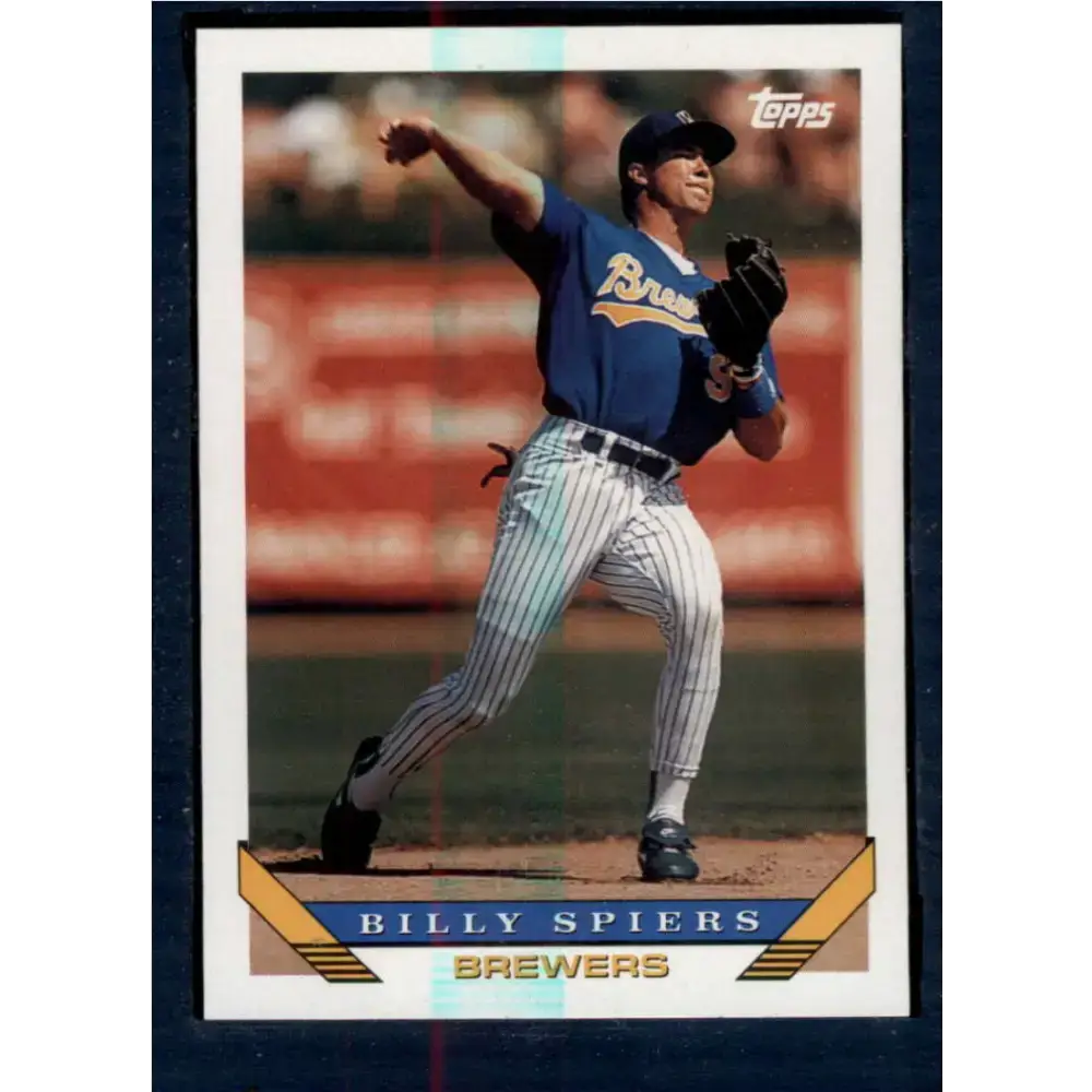 1993 Topps #619 Bill Spiers NM-MT Milwaukee Brewers Baseball Card - Baseball Card Single