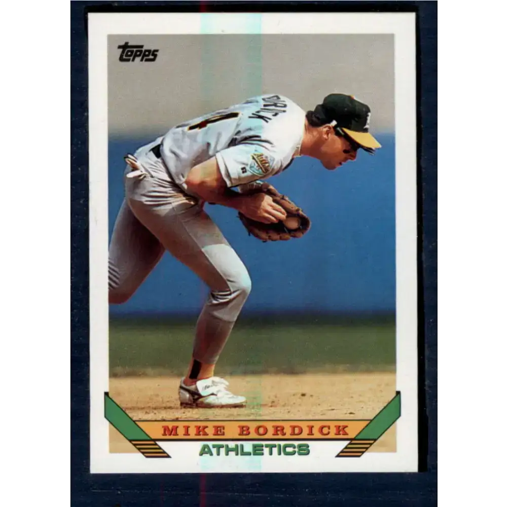 1993 Topps #639 Mike Bordick NM-MT Oakland Athletics Baseball Card - Baseball Card Single