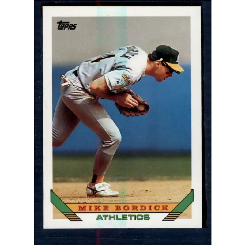 1993 Topps #639 Mike Bordick NM-MT Oakland Athletics Baseball Card - Baseball Card Single