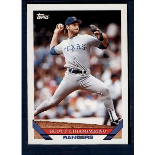 1993 Topps #64 Scott Chiamparino NM-MT Texas Rangers Baseball Card - Baseball Card Single