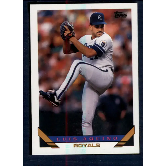 1993 Topps #643 Luis Aquino NM-MT Kansas City Royals Baseball Card - Baseball Card Single