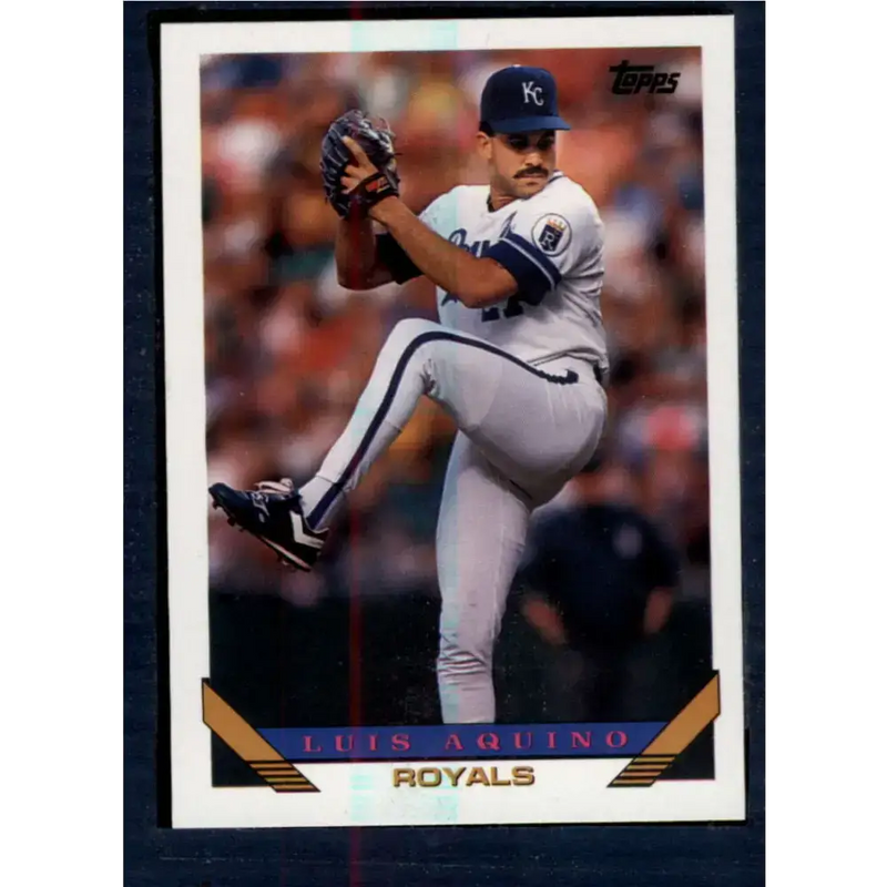 1993 Topps #643 Luis Aquino NM-MT Kansas City Royals Baseball Card - Baseball Card Single
