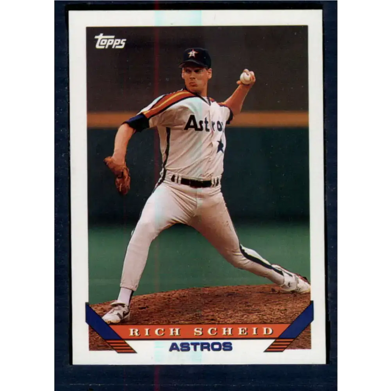 1993 Topps #646 Rich Scheid NM-MT RC Rookie Houston Astros Baseball Card - Baseball Card Single