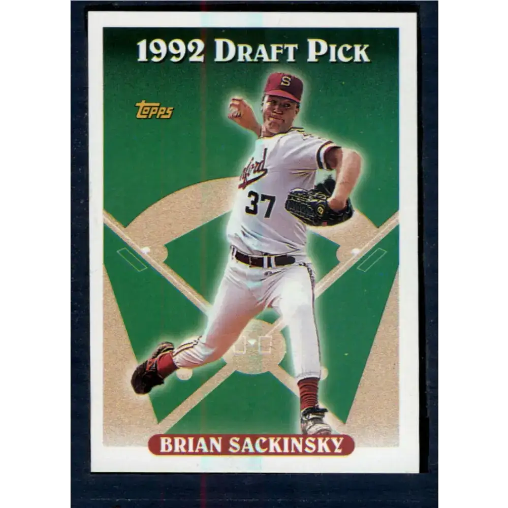 1993 Topps #647 Brian Sackinsky NM-MT RC Rookie Baltimore Orioles Baseball Card - Baseball Card Single