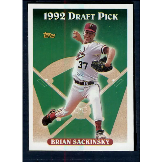 1993 Topps #647 Brian Sackinsky NM-MT RC Rookie Baltimore Orioles Baseball Card - Baseball Card Single