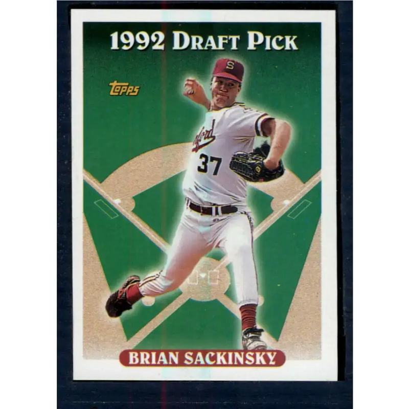 1993 Topps #647 Brian Sackinsky NM-MT RC Rookie Baltimore Orioles Baseball Card - Baseball Card Single
